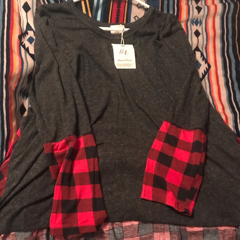 Buffalo plaid top